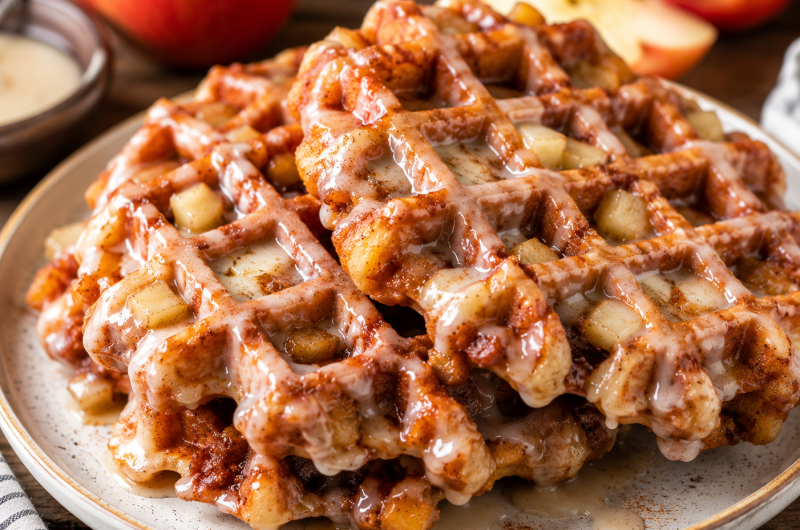 Apple Fritter Waffles