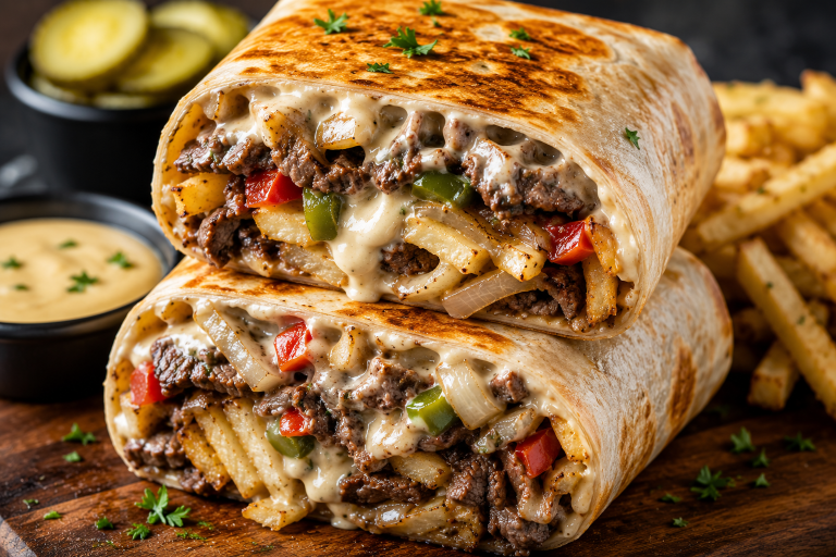 Loaded Philly Cheesesteak Burrito