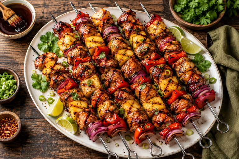 Grilled Pineapple Chicken Skewers