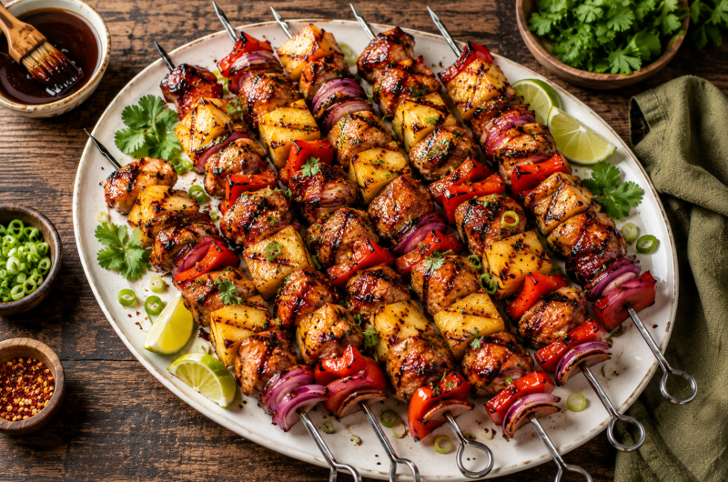 Grilled Pineapple Chicken Skewers